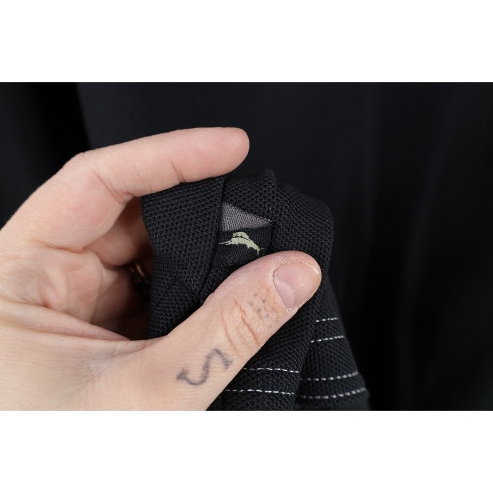 Tommy Bahama Mens XL Faded Supima Cotton Knit Collared Golf Polo Shirt Black - Picture 11 of 14